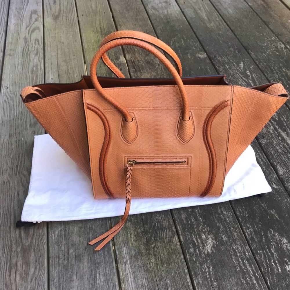 Celine Medium Phantom Light Copper Phython Bag